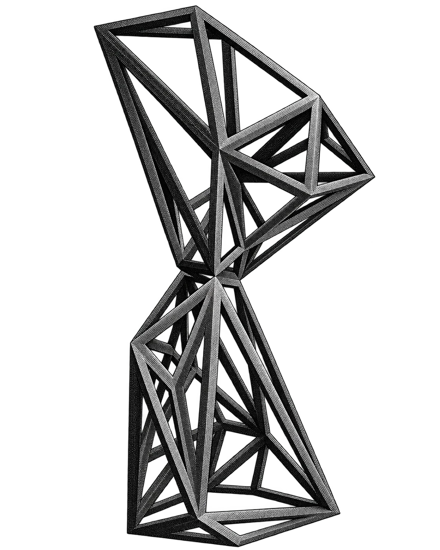 An open wireframe form